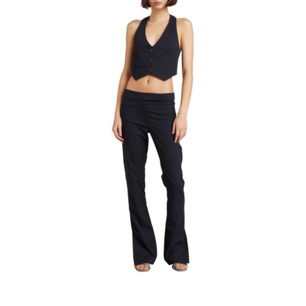 bec + bridge women’s Navy Pinstripe trousers